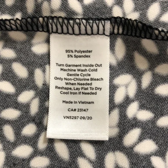 Talbots Black & White Leaf Print Midi Skirt - Size XS - Picture 9 of 9